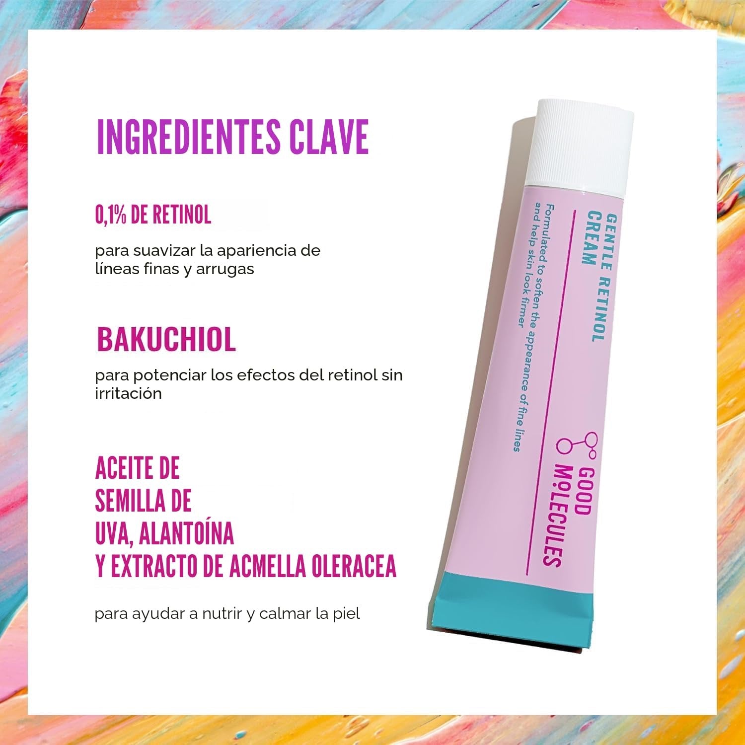 Good Molecules Crema Suave de Retinol - Crema de Noche de Retinol para Minimizar la Apariencia de Líneas Finas y Arrugas