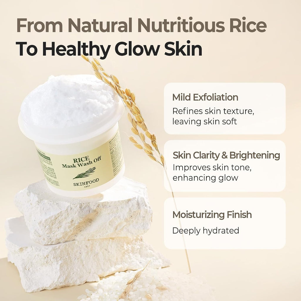 Mascarilla Exfoliante de Arroz Coreana - Skinfood 1957
