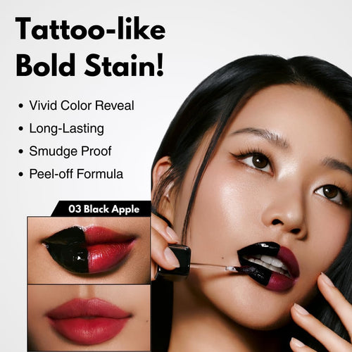 Black Peel Off Lip Tattoo - Milktouch